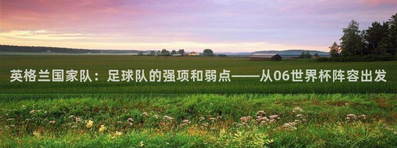 世界杯欧洲区预选赛赛程：英格兰国家队：足球队的强项和弱点——从06世界杯阵容出发